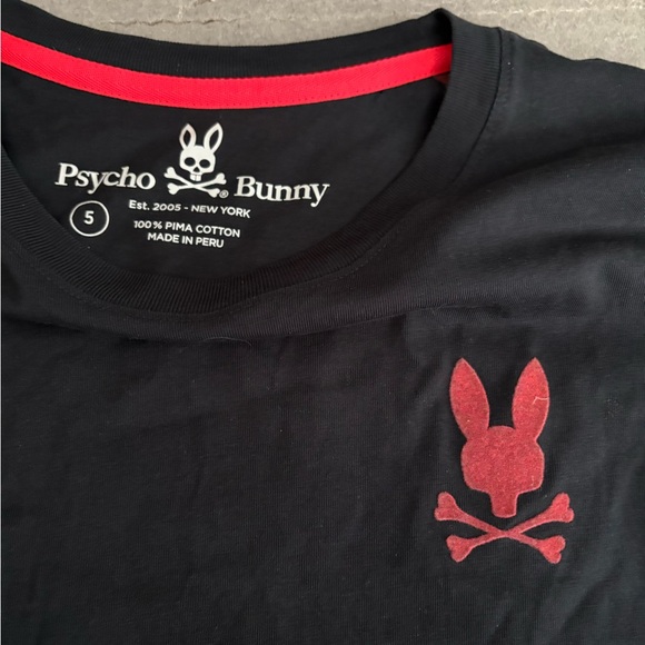[5/US: M]Psycho Bunny (B6T110W1PC) - Lyons Flocking Long Sleeve Tee - Navy - Picture 3 of 7